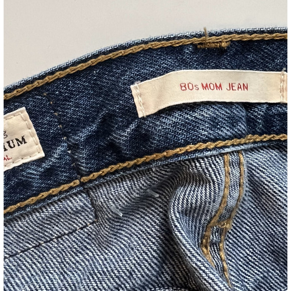 Levi's Premium Women 80s Mom Zip Fly High Rise Tapered Leg Jeans 24x30 Blue NWT - Picture 7 of 15